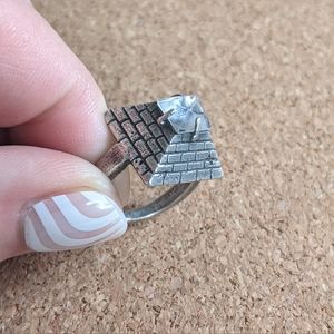 Sterling Silver and Quartz Pyramid Ring